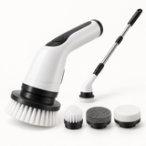 Escova elétrica de limpeza 5 em 1 com acessórios e cabo extensor