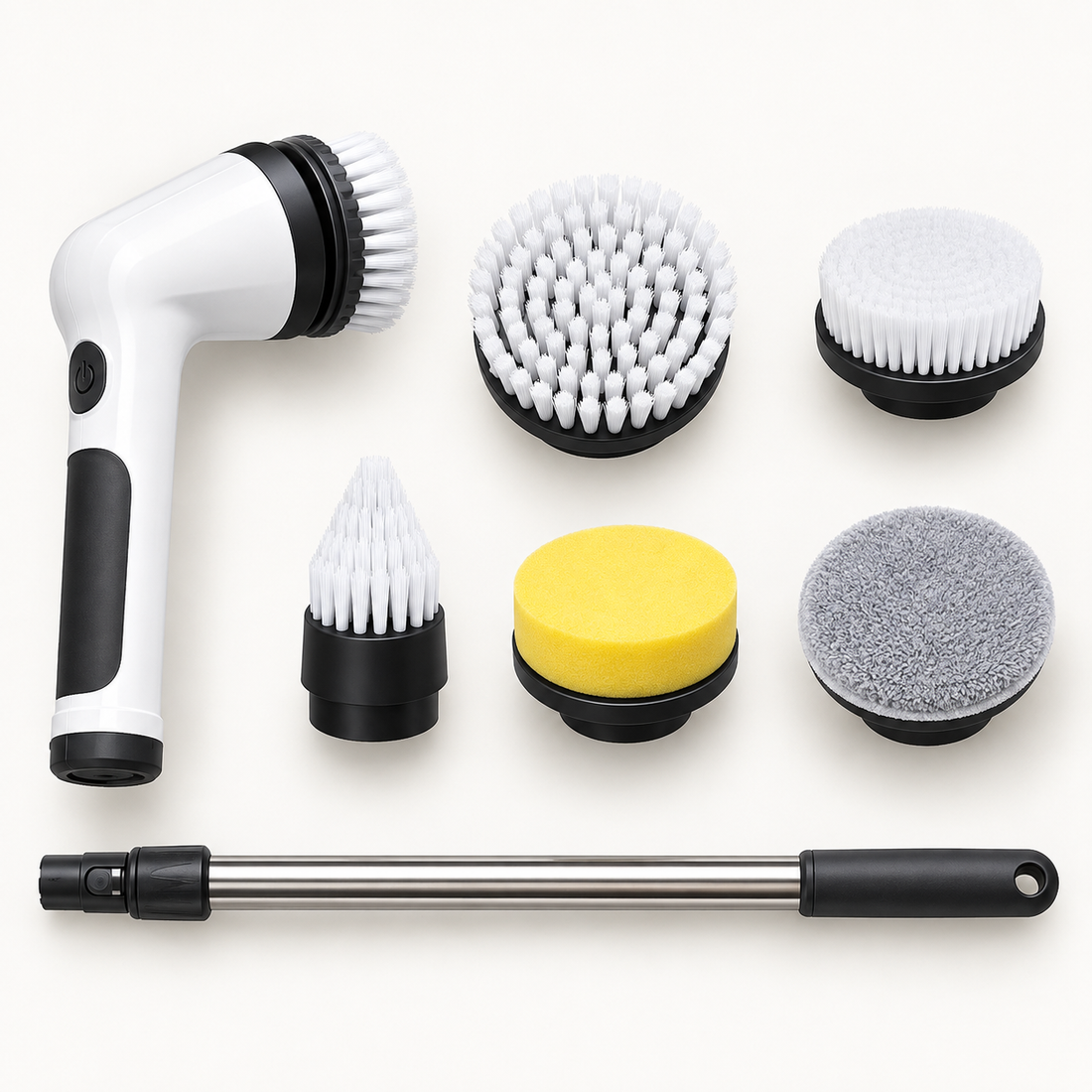 Kit completo da escova elétrica de limpeza 5 em 1