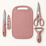 Kit de utensílios de cozinha na cor rosa